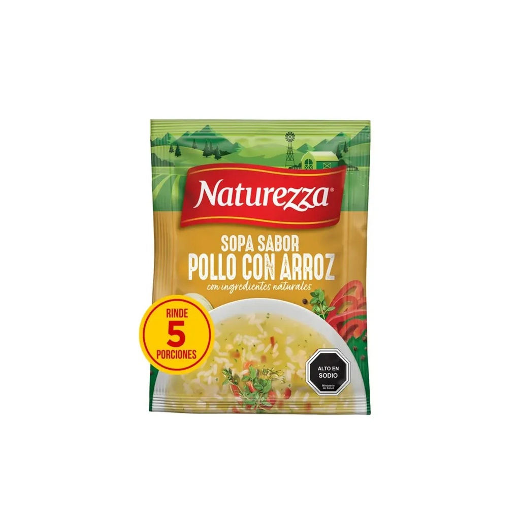 [7803700012037] SOPA POLLO CON ARROZ NATUREZZA 55G