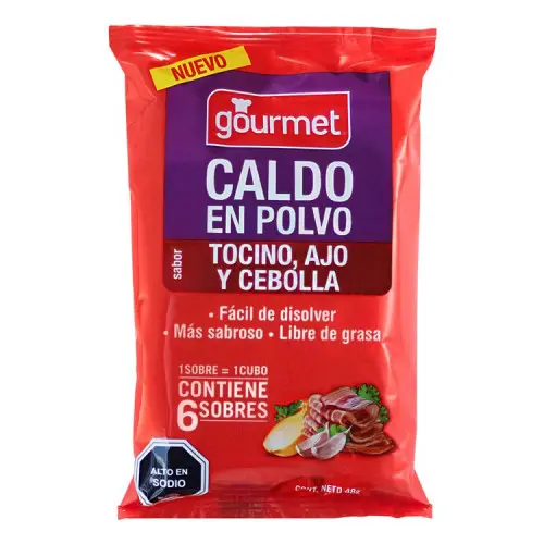 [7802410002789] CALDO TOCINO AJO CEBOLLA 6U GOURMET 48G