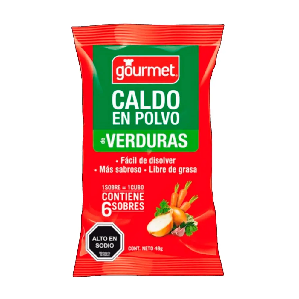 [7802410001614] CALDO VERDURA 6U GOURMET 48G
