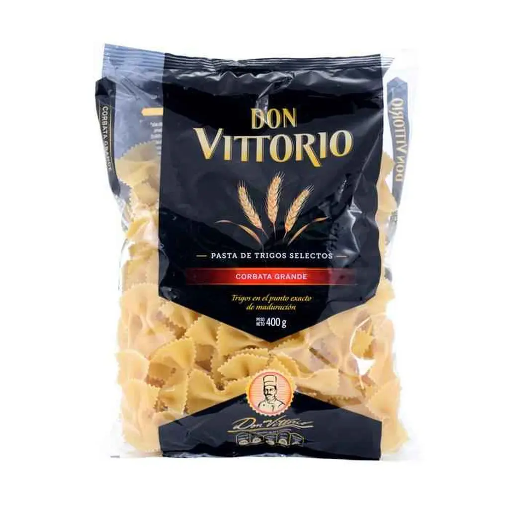 [7750243073172] PASTA CORBATA GRANDE DON VITORIO 400G