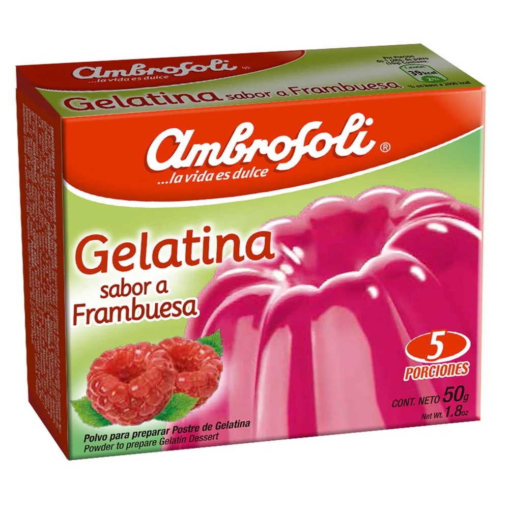 GELATINA FRAMBUESA AMBROSOLI 50G