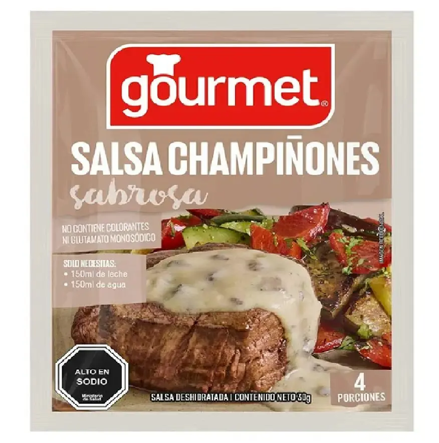 [7802410350255] SALSA CHAMPIÑONES GOURMET 30G