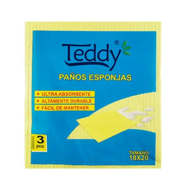[7808304316840] PAÑO ESPONJA TEDDY 18X20 3U