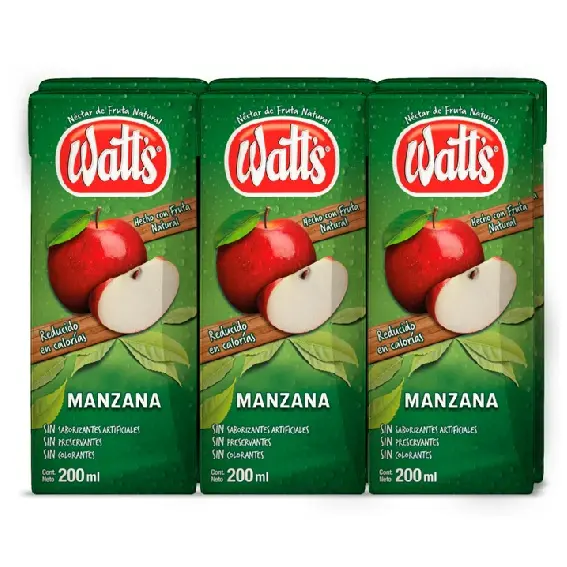 [7802810008824] JUGO MANZANA WATTS 200ML 3 PACK