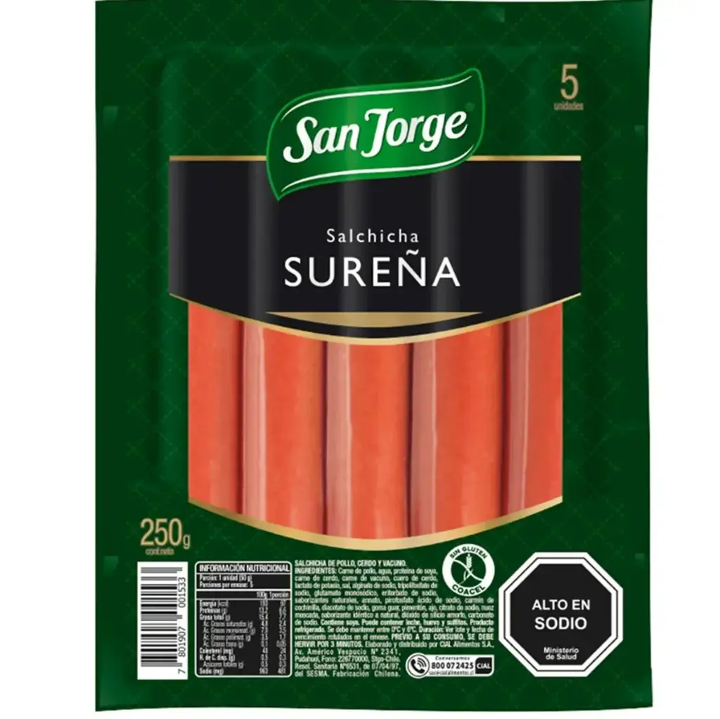 [7801907001533] SALCHICHA SUREÑA SAN JORGE 250G