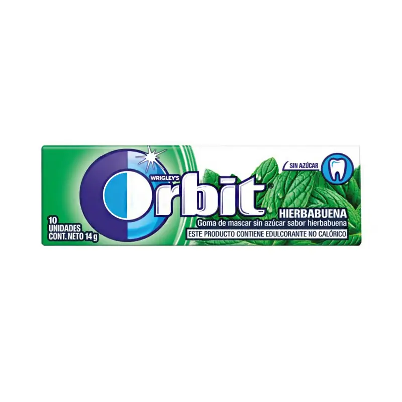 [50173617] GOMA MASCAR SIN AZUCAR EUCALIPTO  ORBIT 14G
