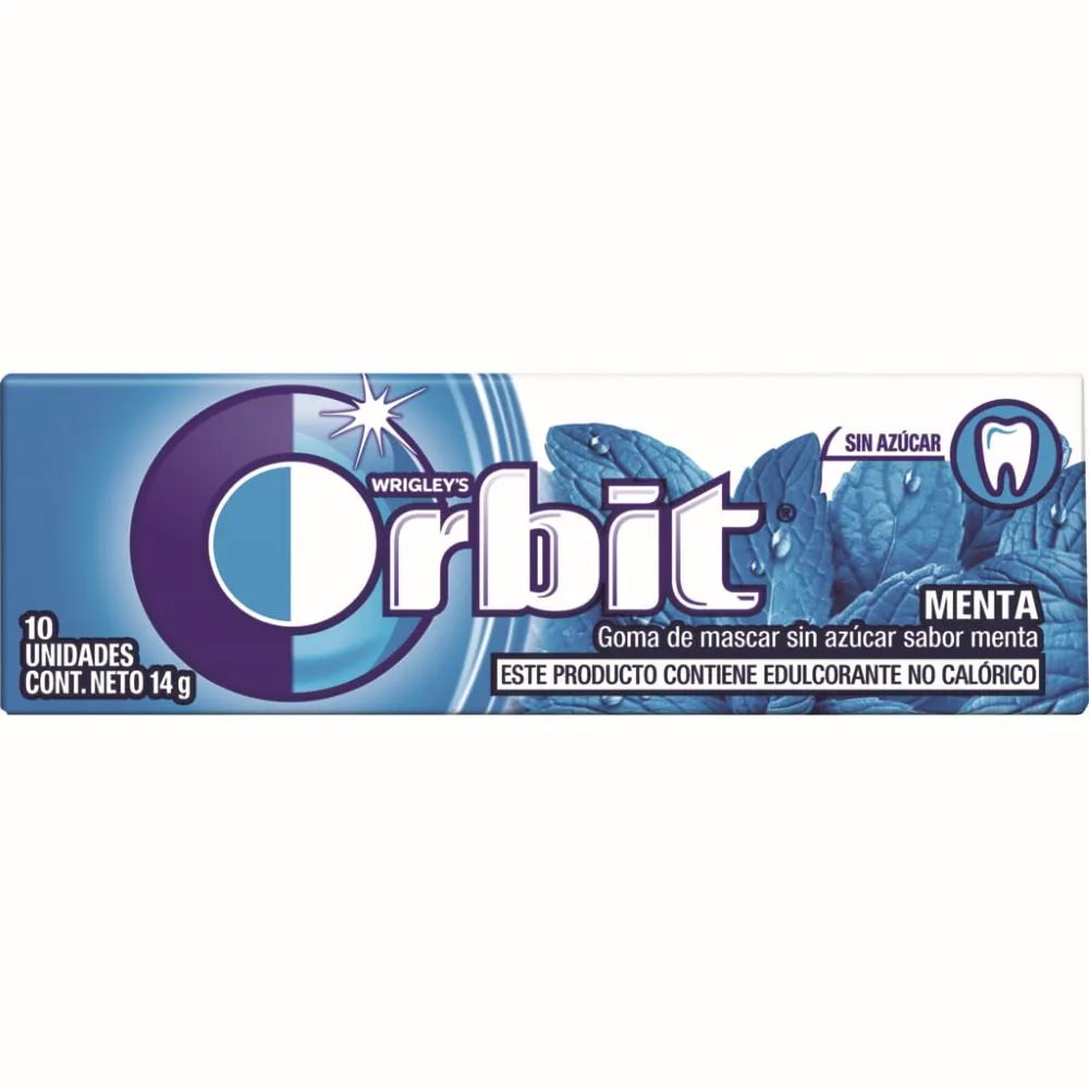 [50173204] GOMA MASCAR SIN AZUCAR MENTA ORBIT 14G