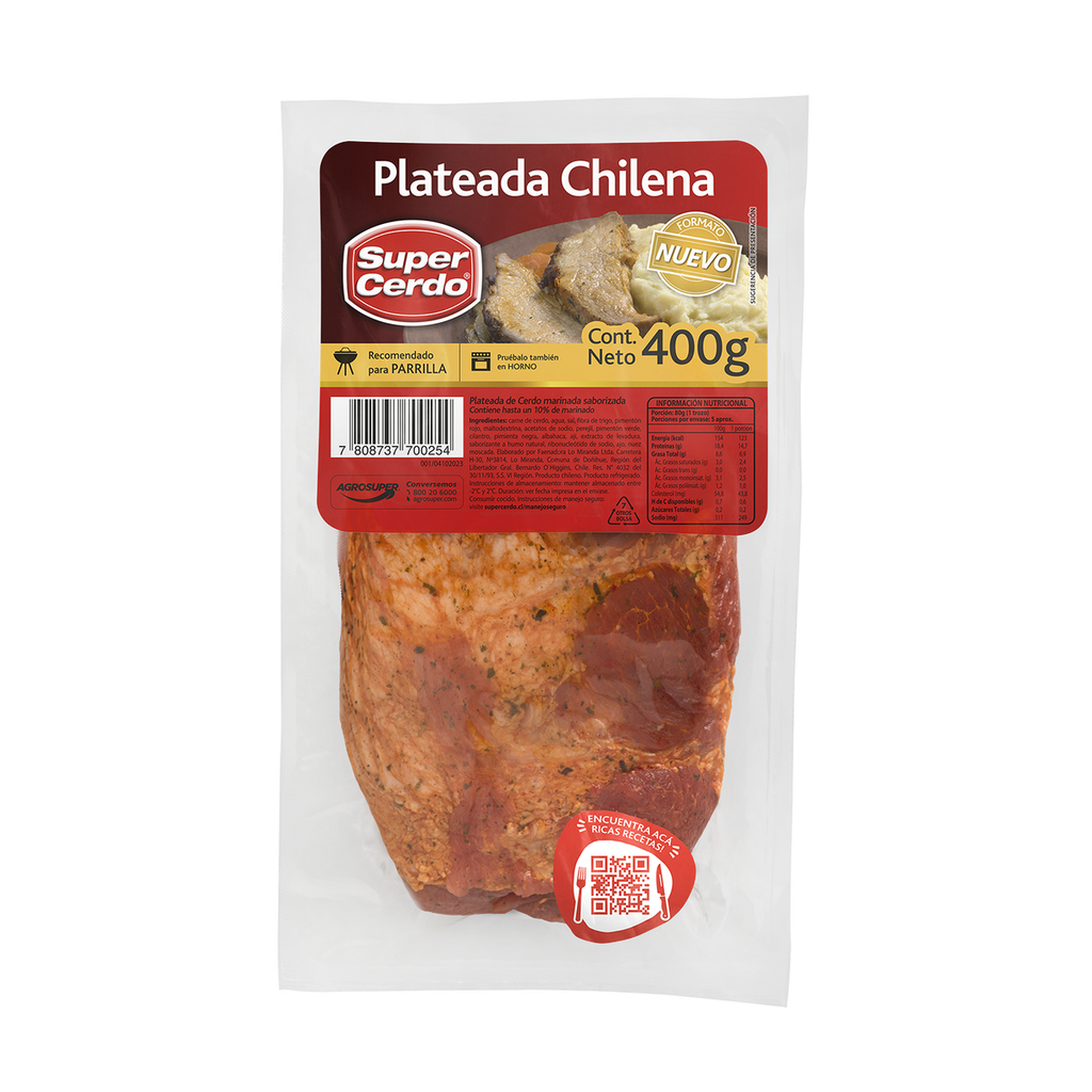 [7808737700254] PLATEADA CHILENA SUPER CERDO 400G