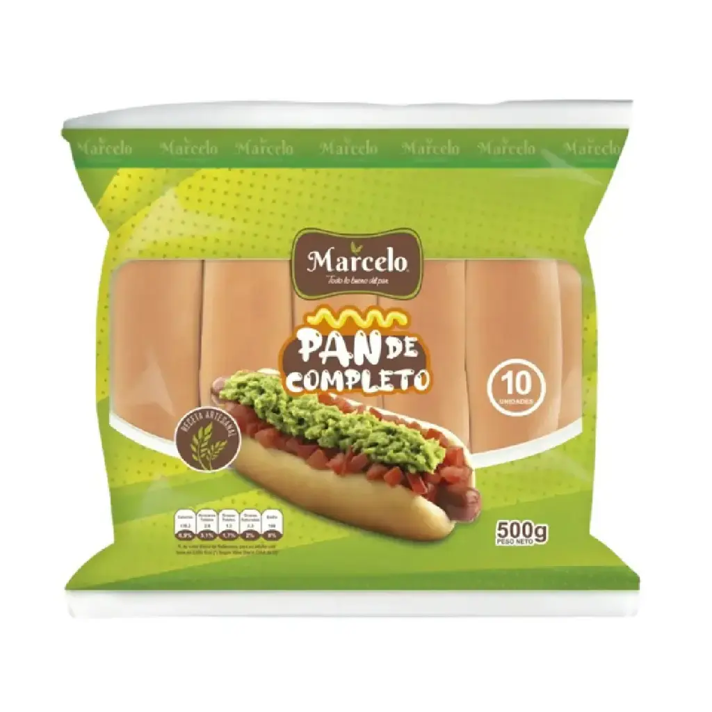 [742832854450] PAN COMPLETO XL 10U MARCELO 26CM 750G