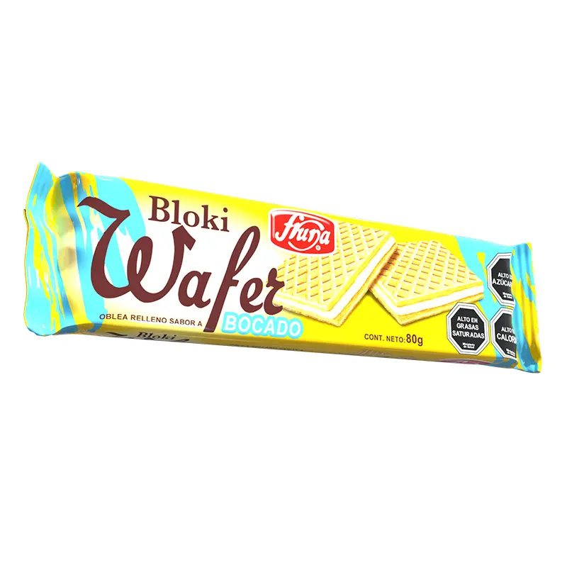 [7802408004078] GALLETA BLOKI WAFER BOCADO FRUNA 80G x3