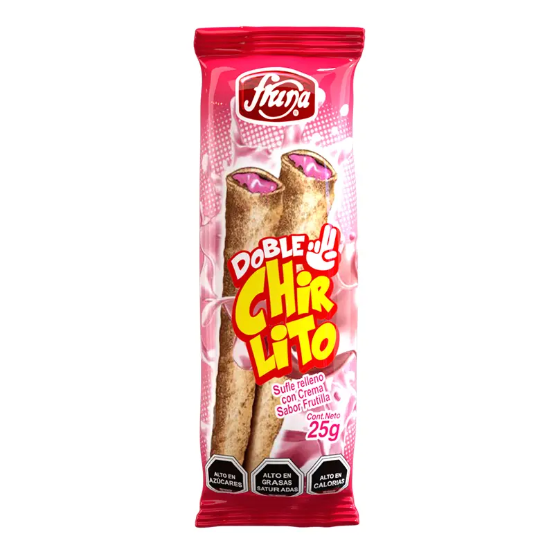 [7802408006775] CHIRLITO  FRUTILLA FRUNA 25G X6