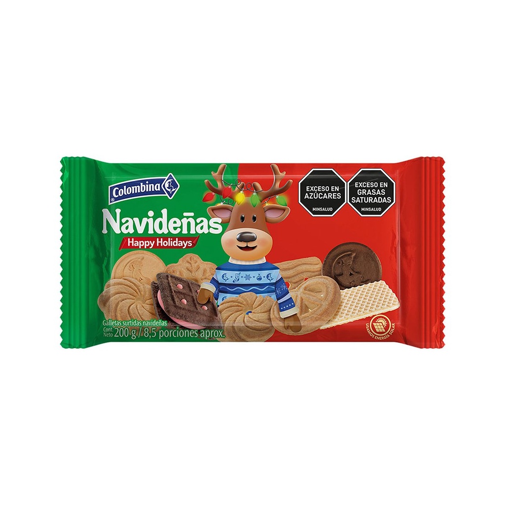 [7702011208798] NAVIDAD GALLETAS SURTIDAS COLOMBINA 200G