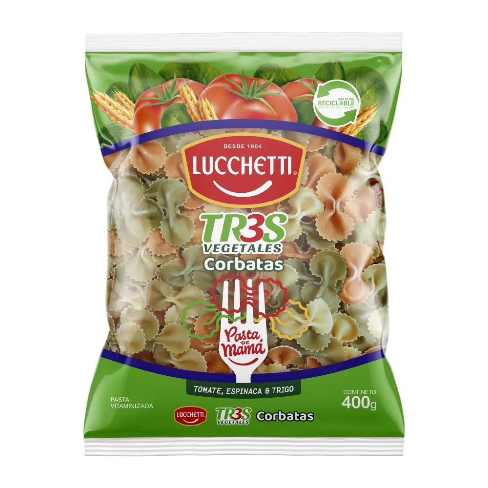 [7802500221595] TRES VEGETALES CORBATAS LUCCHETTI 400G 
