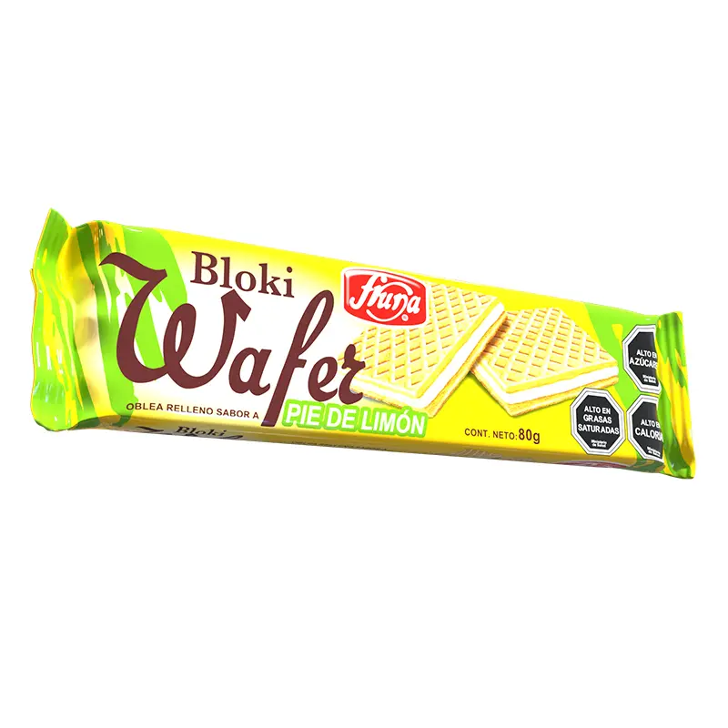 [7802408004061] GALLETA BLOKI WAFER PIE DE LIMON FRUNA 80G x3