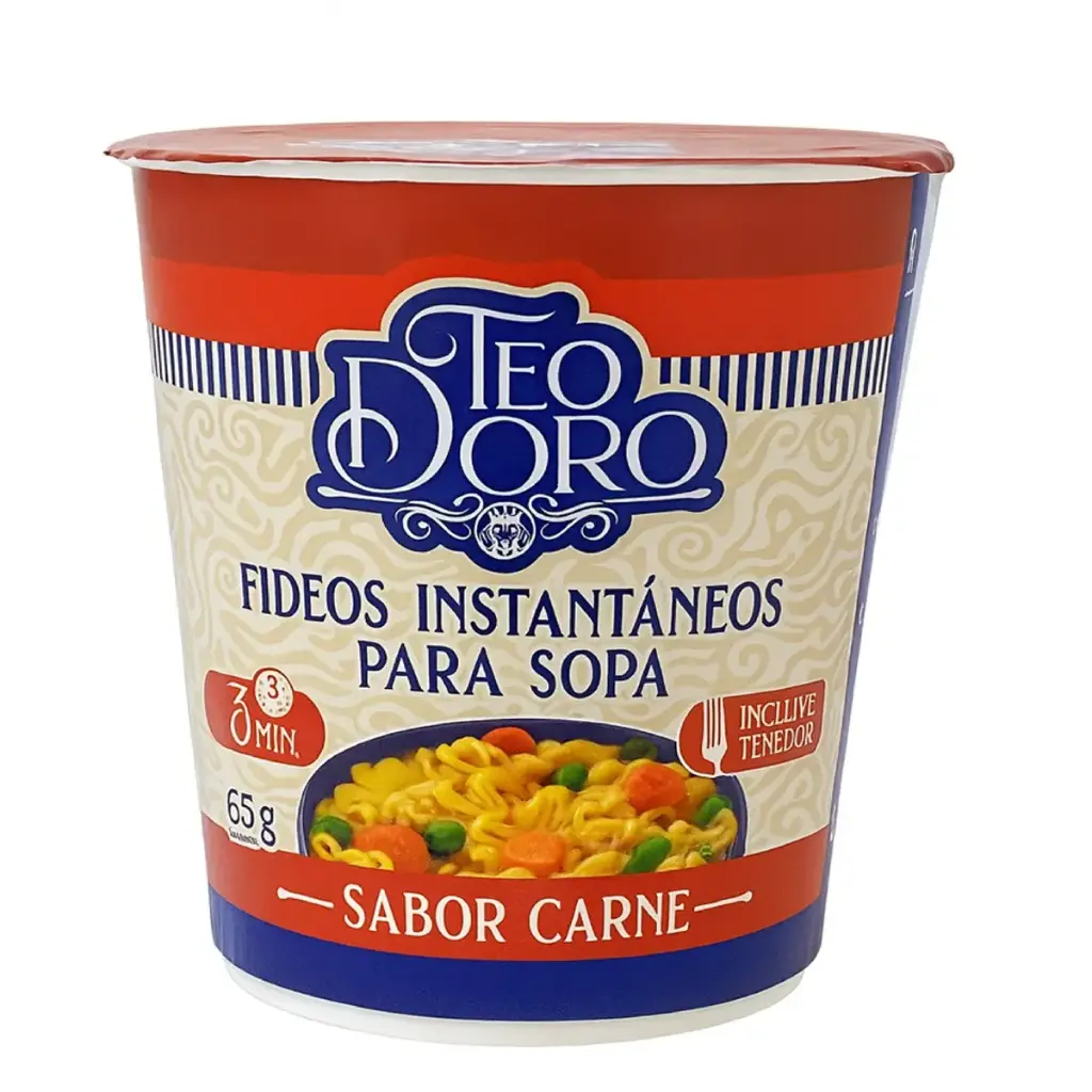 [7804687540162] FIDEOS INSTANT SOPA CARNE TEO DORO 65G 