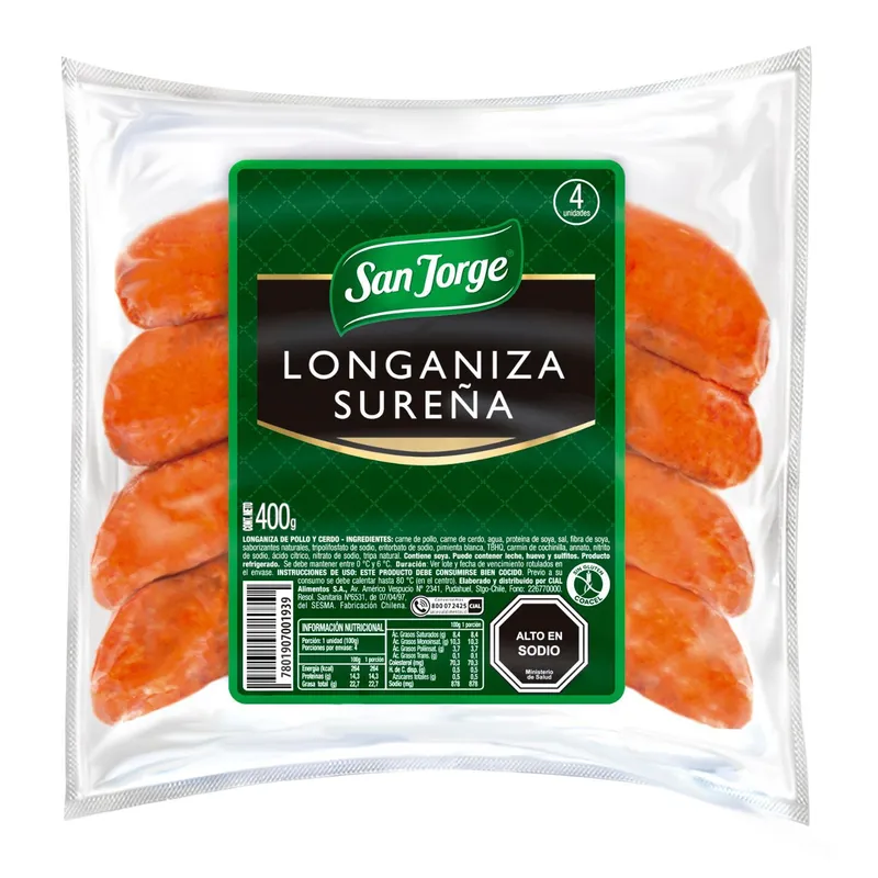[7801907014212] CHORIZO SUREÑO SAN JORGE 400G