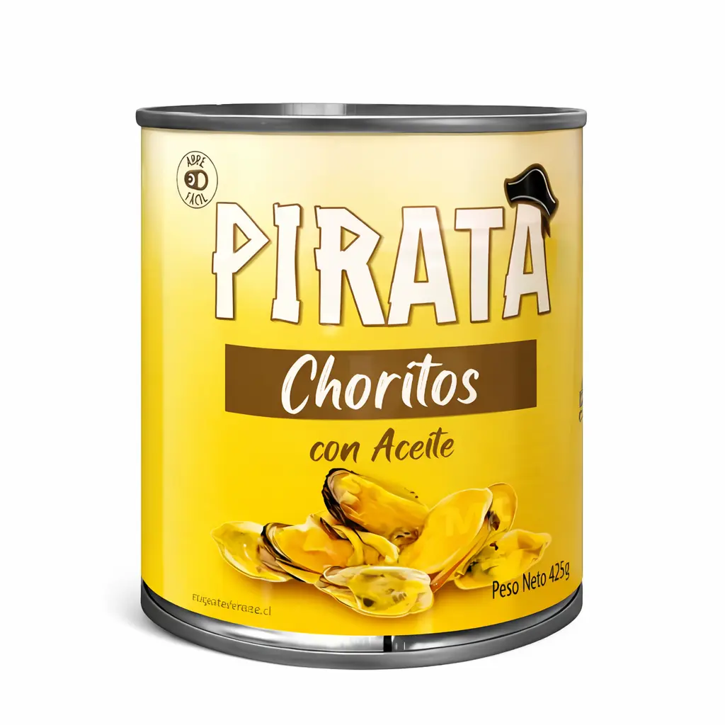 [7804621472078] CHORITOS EN ACEITE PIRATA 425G